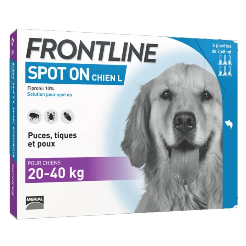 Frontline Spot On Chien 20-40 Kg 3 Frontline Spot On Chien 20-40 Kg