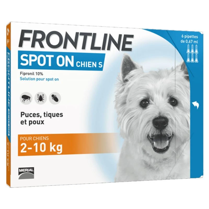 Frontline SPOT ON CHIEN 2-10KG 4Pp 0.67ML 3 Frontline SPOT ON CHIEN 2-10KG 4Pp 0.67ML